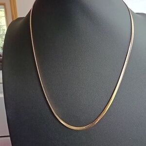 159. AMERICAN SHOWCASE GOLD HERRINGBONE CHAIN  3MM 8.5"